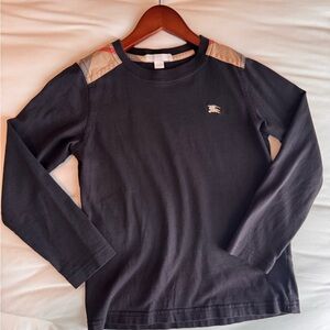 Burberry Boys Black Long Sleeve Shirt